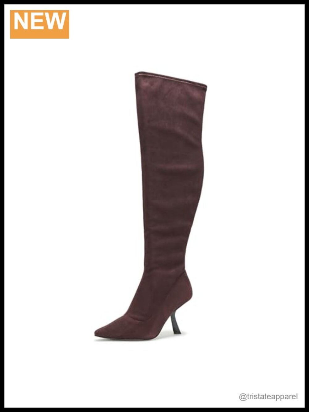 KARL LAGERFELD Kian Tall Knee High Boot Stiletto Heel Faux Suede Leather